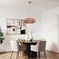 Suspension Creora - abat-jour en tissu - brun chaud