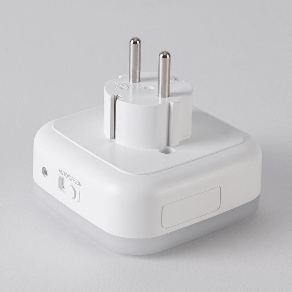 Veilleuse compacte avec prise électrique et capteur de lumière – lampe à fiche 2 en 1