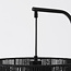 Lampadaire Yoko noir avec abat-jour en papier cordé, 1 lumière