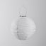 Lampion solaire Kalor - suspension en nylon blanc, diamètre 30 cm