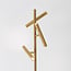 Lampadaire luxueux Zhan en doré à trois spots pivotants et variateur tactile