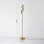 Lampadaire luxueux Zhan en doré à trois spots pivotants et variateur tactile