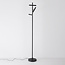 Lampadaire Zhan avec trois spots orientables et variateur tactile – noir