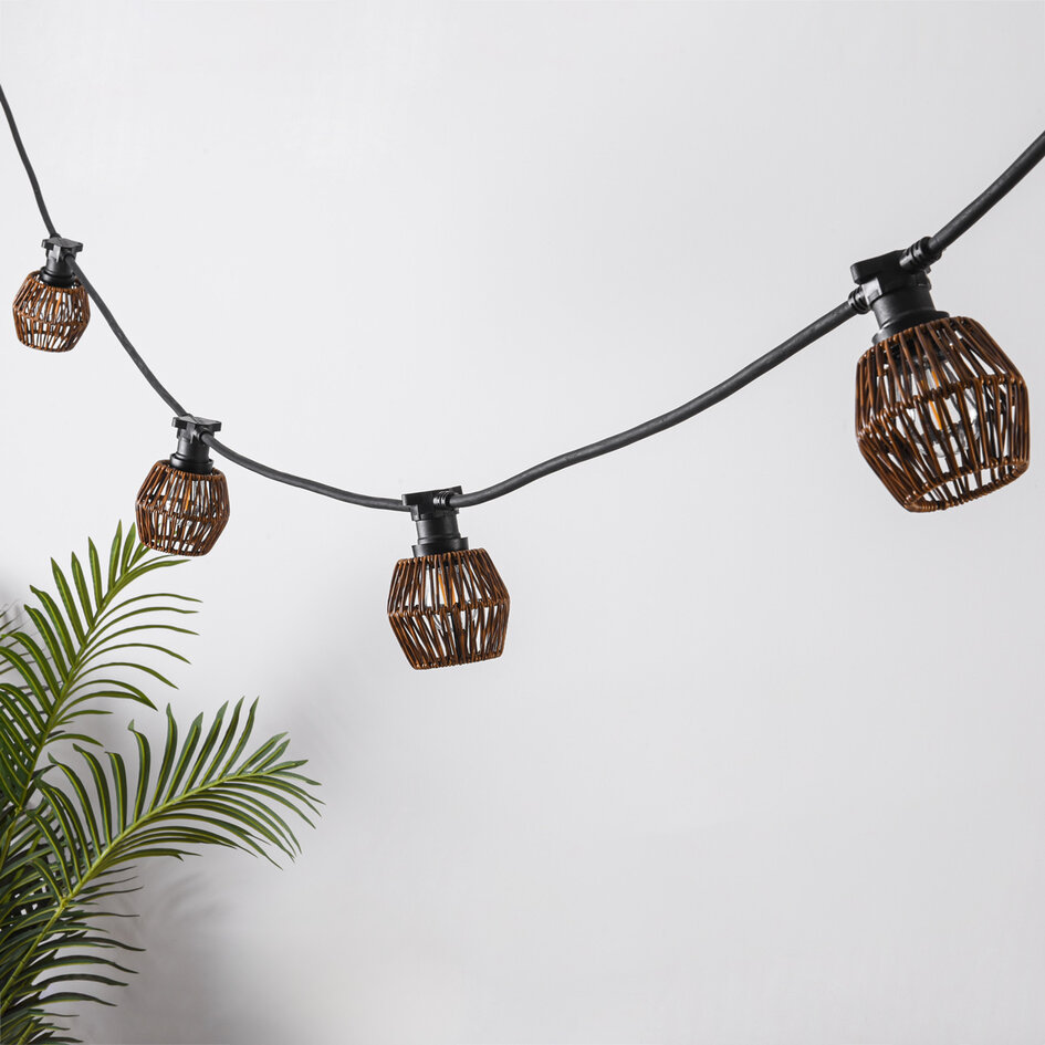 Capuchon pour lampadaires - aspect rotin foncé