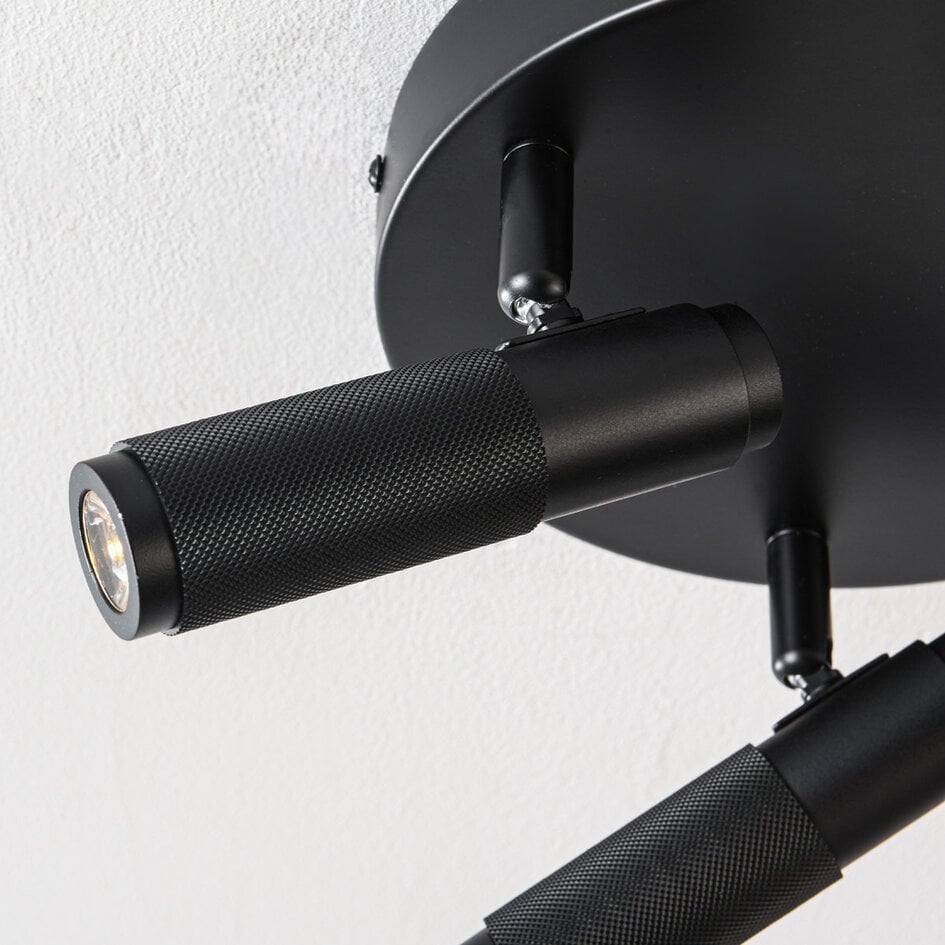 Plafonnier industriel Axis - 3 spots orientables - noir