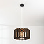 Suspension Inzai en bois foncé – ronde