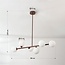 Suspension Aster à 6 lumières - brun et verre laiteux