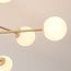 Plafonnier Idaho à 8 lumières - beige et verre laiteux