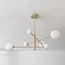 Plafonnier Sest à 6 lumières - beige et verre laiteux