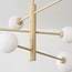 Plafonnier Sest à 6 lumières - beige et verre laiteux