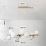 Suspension Deka à 10 lumières - beige et verre laiteux