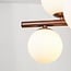Suspension Deka à 10 lumières - brun et verre laiteux