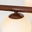 Suspension Deka à 10 lumières - brun et verre laiteux