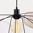Suspension Zandor avec panneaux en lin - beige chaud, blanc et gris clair