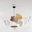 Lampe suspendue design Zandor - avec abat-jour en lin aéré dans des tons doux