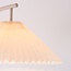 Lampadaire arc Tatsu avec abat-jour en tissu plissé - beige