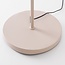 Lampadaire arc Tatsu avec abat-jour en tissu plissé - beige