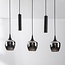 Suspension Eloi à 5 lumières - verre fumé et deux spots GU10
