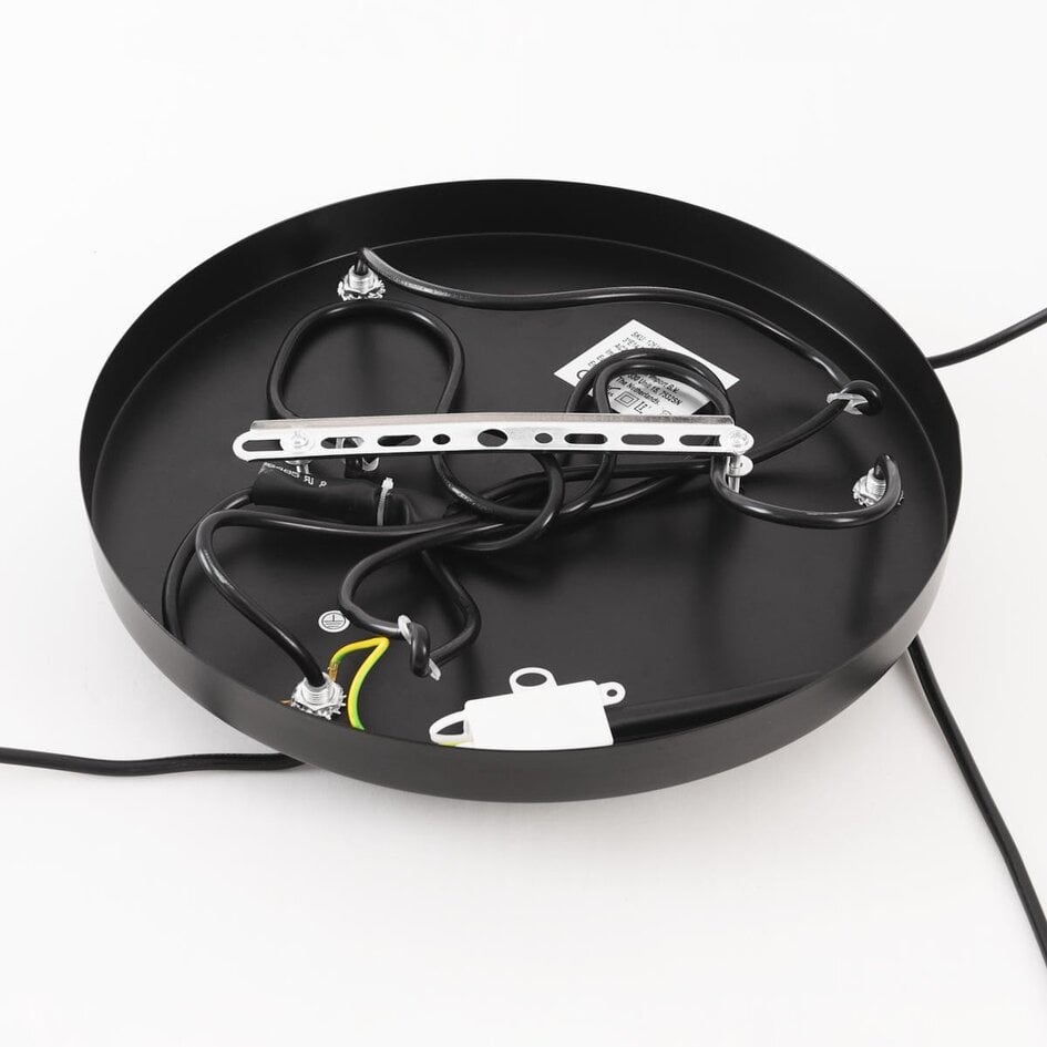 Suspension Lumra en corde noire et naturelle – 3 lumières