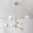 Plafonnier Oito à 8 lumières - beige et verre laiteux, orientable