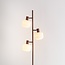 Lampadaire Jesse 3 lumières avec verre opalin - brun