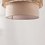 Suspension bohème Nyra - textile beige et corde tressée