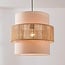 Suspension bohème Nyra - textile beige et corde tressée