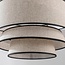 Suspension Zenza avec abat-jour en tissu naturel à 3 couches