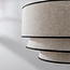 Suspension Zenza avec abat-jour en tissu naturel à 3 couches