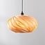 Suspension design Sorella avec abat-jour aspect bois clair