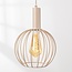 Suspension Nudee à 3 lumières - abat-jour en métal beige