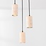 Suspension à 3 lumières Velea avec spots au look travertin chaleureux