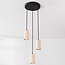 Suspension à 3 lumières Velea avec spots au look travertin chaleureux