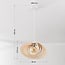 Suspension Lysa - abat-jour ouvert en bois - naturel