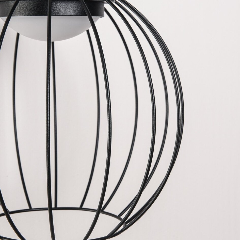 Applique murale design Eclipsa – noir avec lumière blanche chaude