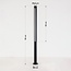 Lampe d'extérieur sur pied Corten noire à LED intégrée - 90 cm