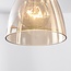 Suspension design Calypso à 3 lumières - abat-jour en verre ambré