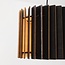 Suspension Hema à 3 lumières - bois noir à l'intérieur naturel