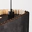 Suspension Hema à 3 lumières - bois noir à l'intérieur naturel