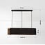 Suspension Hema à 3 lumières - bois noir à l'intérieur naturel