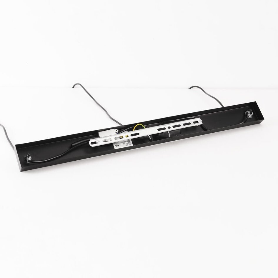 Suspension Hema à 3 lumières - bois noir à l'intérieur naturel