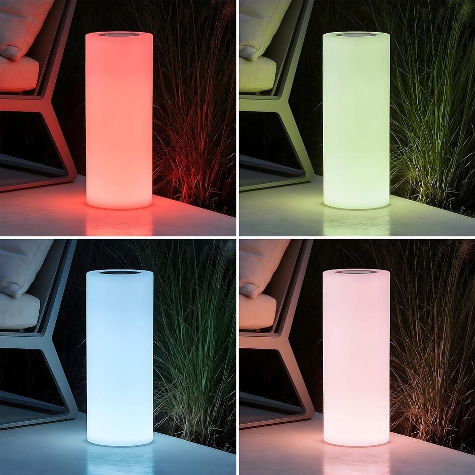 Lampadaire solaire Veris avec couleurs réglables - 50 cm