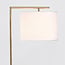 Lampadaire Viany - doré avec abat-jour en tissu