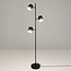 Lampadaire 3 lumières Diego - noir industriel