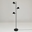 Lampadaire 3 lumières Diego - noir industriel