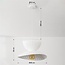 Suspension Kaze - double abat-jour en soie - blanc