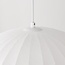 Suspension Ume - double abat-jour en soie - blanc