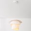 Suspension Ume - double abat-jour en soie - blanc