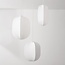 Suspension blanche Asago à 3 lumières - abat-jour en soie