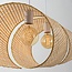 Suspension bambou Brisa à 2 lumières - doubles abat-jour incurvés tressés main